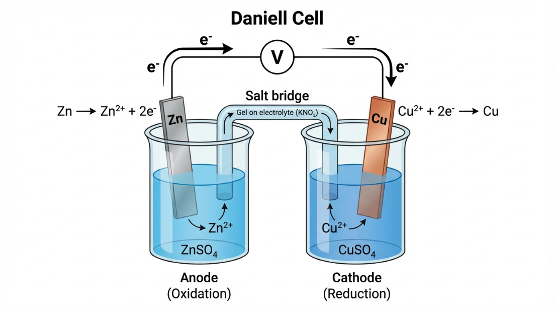Daniell Cell Galvanic Diagram