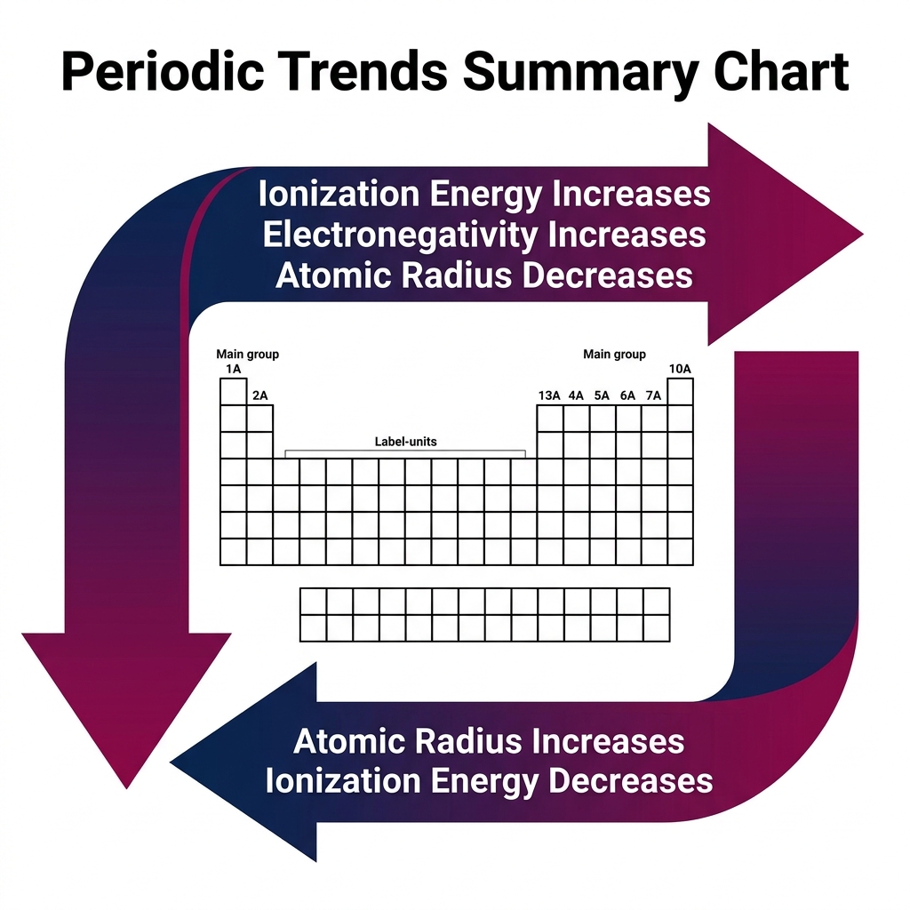 Periodic Trends Summary Chart