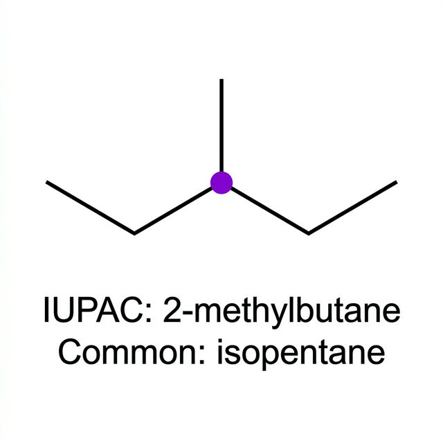 2-Methylbutane with single branch