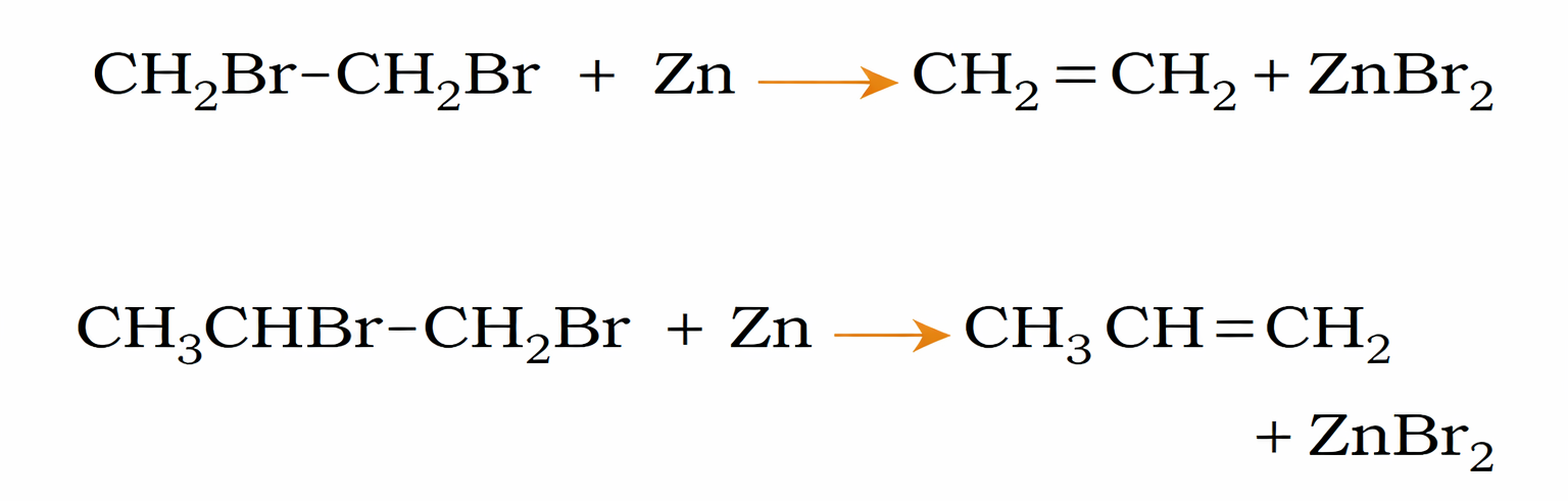 Alkene Preparation from Vicinal Dihalides - Reactions 9.35-9.36