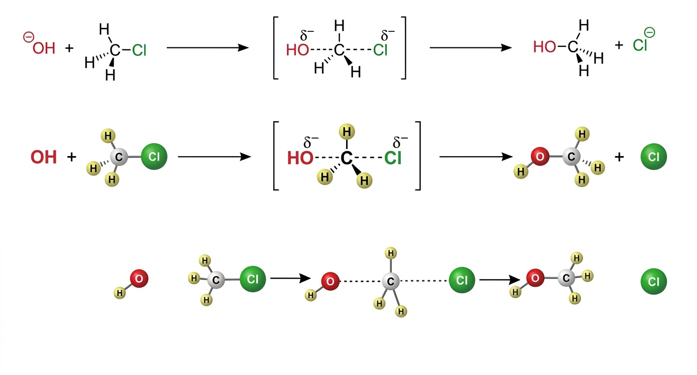SN2 Mechanism Diagram