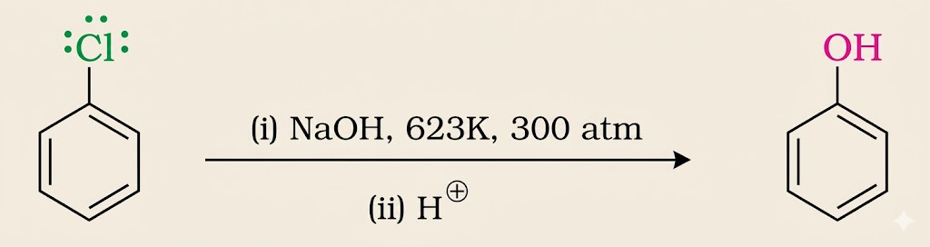 Chlorobenzene to Phenol Substitution