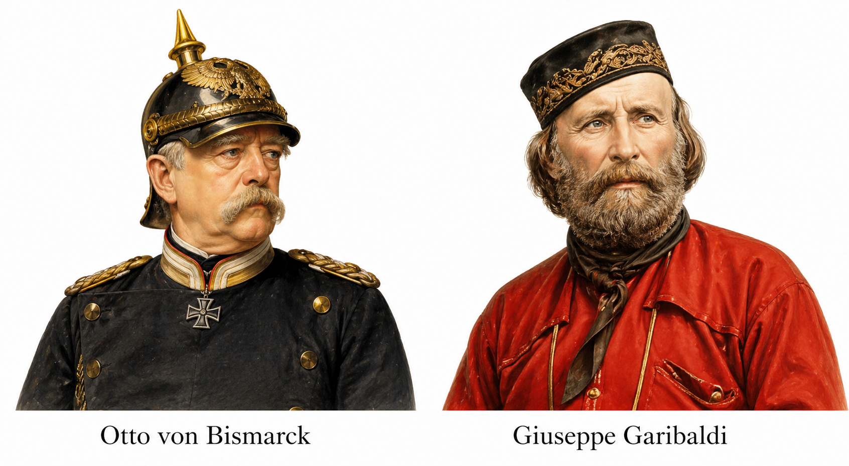 Otto von Bismarck and Giuseppe Garibaldi