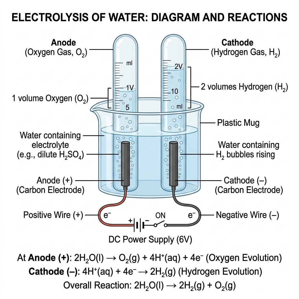 Electrolysis of Water Diagram