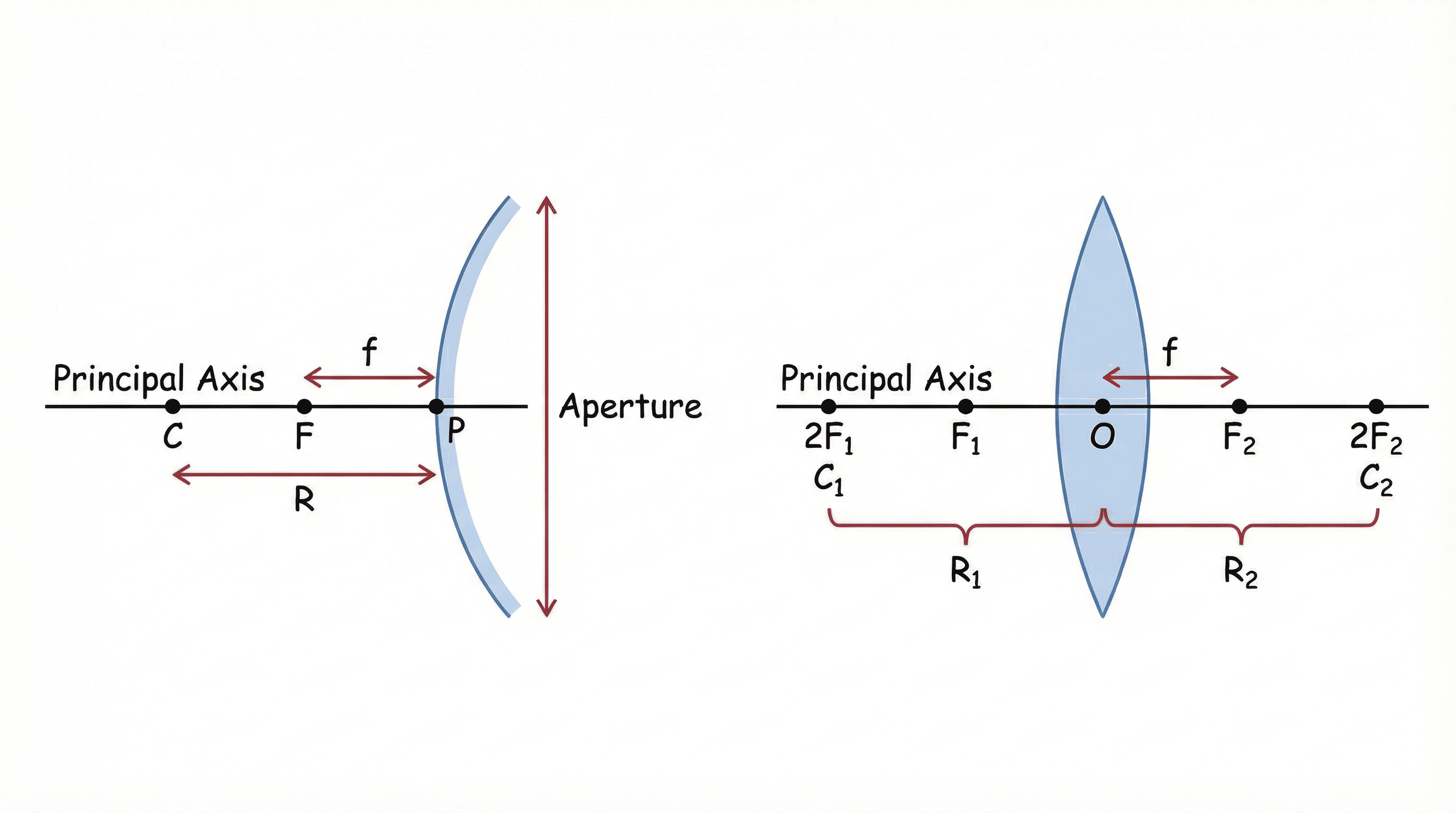Key Terms for Mirrors and Lenses