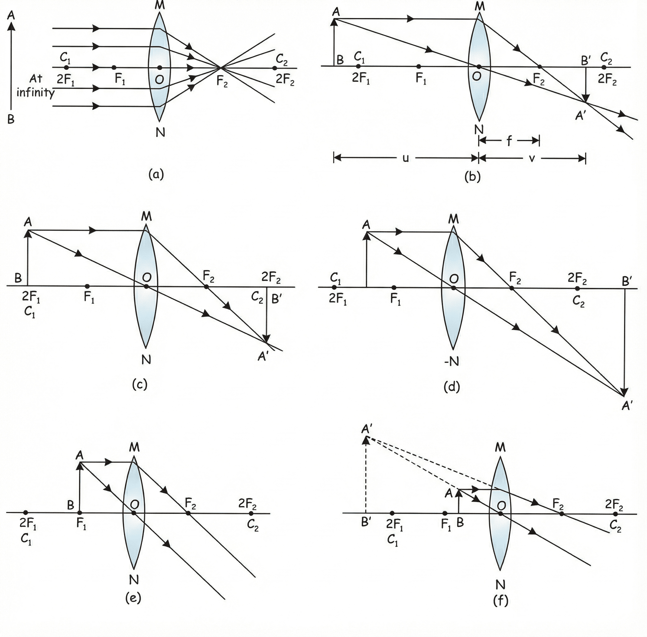 Ray Diagrams for Convex Lens