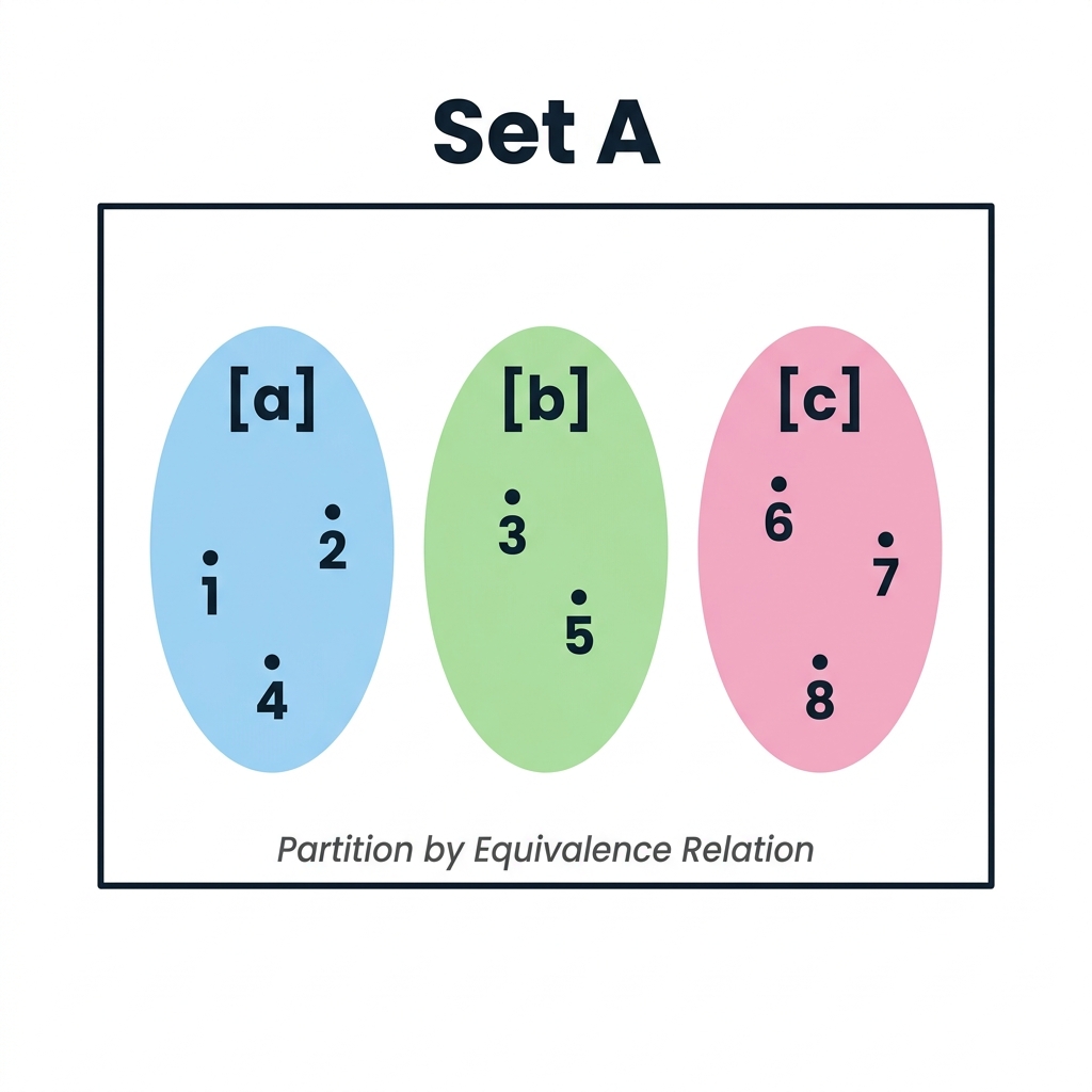 Equivalence Classes forming a Partition of Set A