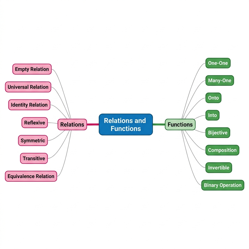 Chapter Mind Map: Relations and Functions