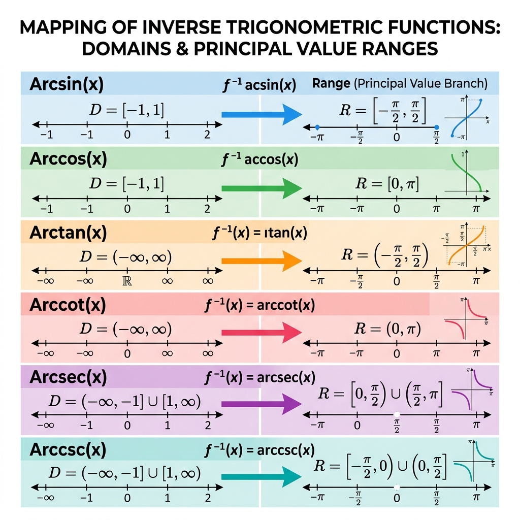 Principal Value Mapping Diagram for All 6 ITFs