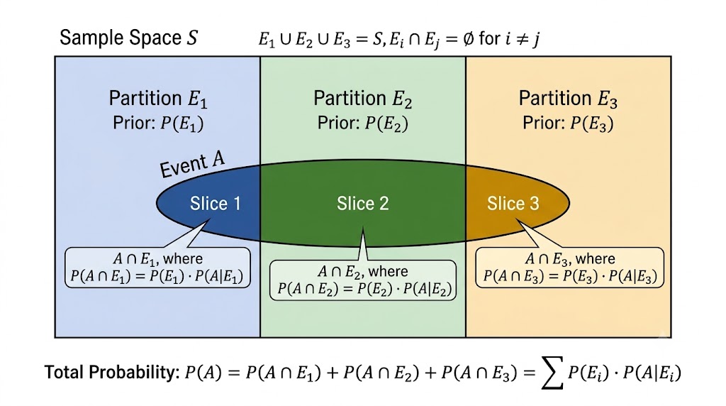 Partition of Sample Space & Law of Total Probability Slicing