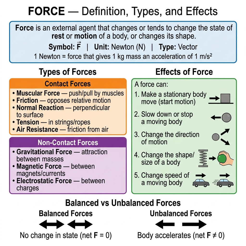 Types and Effects of Force